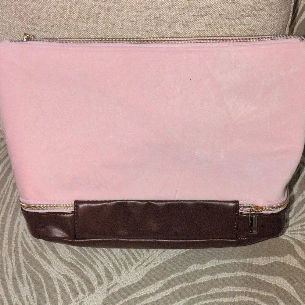 Juicy Couture Pink and Brown Cosmetic Case NWT